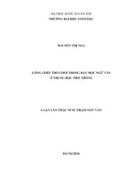 (Luận văn thạc sĩ) lồng ghép trò chơi trong dạy học ngữ văn ở trung học phổ thông 