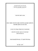 (Luận văn thạc sĩ) phát triển thương hiệu trường đại học kinh tế   đại học quốc gia hà nội 