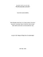 (Luận văn thạc sĩ) đổi mới biện pháp quản lý hoạt động giáo dục đạo đức cho học sinh ở trường trung học phổ thông hoài đức b, thành phố hà nội   