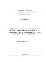 (Luận án tiến sĩ) nghiên cứu áp dụng hệ phương pháp phân tích, xử lý hiện đại xác định cấu trúc móng trước kainozoi trên một số bể trầm tích thuộc thềm lục địa việt nam theo tài liệu trọng lực  