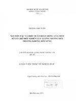 (Luận văn thạc sĩ) nguyên tắc và hiệu suất hoạt động của một số cơ chế điều khiển lưu lượng trong môi trường không đối xứng 