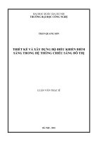 (Luận văn thạc sĩ) thiết kế và xây dựng bộ điều khiển điểm sáng trong hệ thống chiếu sáng đô thị 