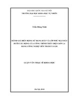 (Luận văn thạc sĩ) đánh giá biến động sử dụng đất và lớp phủ mặt đất dưới tác động của công trình thủy điện sơn la bằng công nghệ viễn thám và GIS   