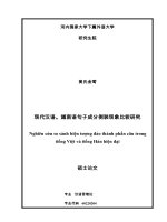 (Luận văn thạc sĩ) nghiên cứu so sánh hiện tượng đảo thành phần câu trong tiếng việt và tiếng hán hiện đại  luận văn ths  ngôn ngữ học 60 22 02 04 