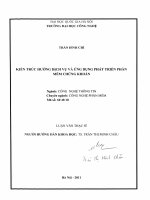 (Luận văn thạc sĩ) kiến thức hướng dịch vụ và ứng dụng phát triển phần mềm chứng khoán 