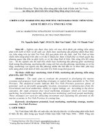 Chiến lược Marketing địa phương nhằm khai thác tiềm năng kinh tế biển của tỉnh Trà Vinh