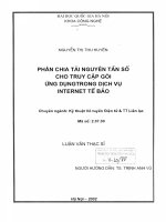 (Luận văn thạc sĩ) phân chia tài nguyên tần số cho truy cập gói ứng dụng trong dịch vụ internet tế bào   