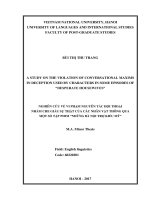 (Luận văn thạc sĩ) nghiên cứu về vi phạm nguyên tắc hội thoại nhằm che giấu sự thật của các nhân vật thông qua một số tập phim những bà nội trợ kiểu mỹ 