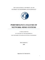 (Luận văn thạc sĩ) performance analysis of network MIMO systems   