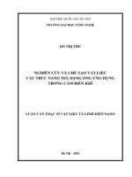 (Luận văn thạc sĩ) nghiên cứu và chế tạo vật liệu cấu trúc nano tio2 dạng ống ứng dụng trong cảm biến khí 