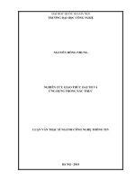 (Luận văn thạc sĩ) nghiên cứu giao thức OAuth và ứng dụng trong xác thực 