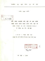 (Luận án tiến sĩ) góp phần nghiên cứu một số đặc điểm phát sinh hình thái cành của một số loài thuộc họ lúa (poaceae bernh) ở vùng ba vì hà nội luận án PTS  sinh học62 42 20 01 