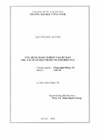 (Luận văn thạc sĩ) ứng dụng mạng nôron vào dự báo phụ tải ngắn hạn trong ngành điện lực 