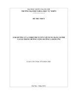 (Luận văn thạc sĩ) ảnh hưởng của chirp phi tuyến đối với xung dạng super gauss trong buồng cộng hưởng laser CPM 