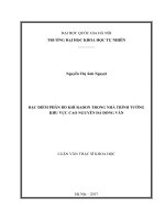 (Luận văn thạc sĩ) đặc điểm phân bố khí radon trong nhà trình tường khu vực cao nguyên đá đồng văn 