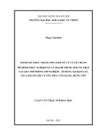 (Luận văn thạc sĩ) đánh giá thực trạng thu gom xử lý và xây dựng mô hình thực nghiệm xử lý bao bì thuốc bảo vệ thực vật quy mô phòng thí nghiệm  