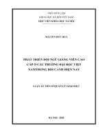 Phát triển đội ngũ giảng viên cao cấp ở các trường đại học việt nam trong bối cảnh hiện nay 