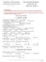 Nội dung ôn tập học kì 1 toán 10 năm 2020 – 2021 trường THPT trần phú – hà nội 