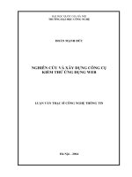 (Luận văn thạc sĩ) nghiên cứu và xây dựng công cụ kiểm thử ứng dụng web 
