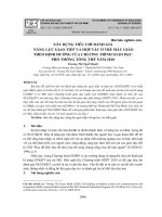 Xây dựng tiêu chí đánh giá năng lực giao tiếp và hợp tác ở trẻ mẫu giáo theo điṇh hướng của chương trình giáo dục phổ thông tổng thể năm 2018