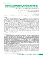 Nghiên cứu xác định đồng thời một số chất màu trộn trái phép trong thực phẩm bằng sắc ký lỏng khối phổ hai lần