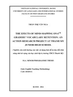(Luận văn thạc sĩ) the effects of mind mapping on the 6th graders’ vocabulary retention an action research project at thanh my junior high school 