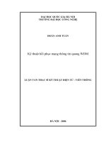 (Luận văn thạc sĩ) kỹ thuật hồi phục mạng thông tin quang WDM  luận văn ths  kỹ thuật điện tử  viễn thông 2 07 00 