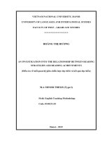 (Luận văn thạc sĩ) an investigation into the relationship between reading strategies and reading achievements 