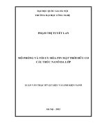 (Luận văn thạc sĩ) mô phỏng và tối ưu hóa pin mặt trời hữu cơ cấu trúc nanô đa lớp  luận văn ths  vật liệu và linh kiện nanô 