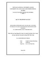 (Luận văn thạc sĩ) developing supplementary vocabulary activities to enhance vocabulary retention for tenth grade students at a high school in bac ninh province 