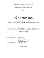 Đồ án môn Phân tích thiết kế hệ thống thông tin: Phân tích thiết kế hệ thống bán thiết bị máy tính của Công ty
