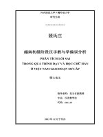 (Luận văn thạc sĩ)  phân tích lỗi sai trong quá trình dạy và học chữ hán ở việt nam giai đoạn sơ cấp  luận văn ths  ngôn ngữ học 60 14 10 