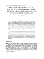 Một số kết quả nghiên cứu về các ma trận song chính quy nhằm xây dựng các ma trận MDS hiệu quả và ứng dụng cho mã khối AES