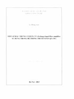 (Luận văn thạc sĩ) một số đặc trưng cơ bản của erbium doped fiped amplifier sử dụng trong hệ thống truyền dẫn quang 