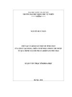(Luận văn thạc sĩ) chế tạo và khảo sát một số tính chất của chất tạo màng, trên cơ sở nhựa epoxy thu được từ quá trình tái chế polycarbona phế thải 