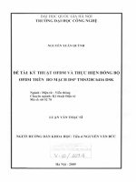 (Luận văn thạc sĩ) kỹ thuật OFDM và thực hiện đồng bộ OFDM trên bo mạch DSP TMS320C6416m DSK 