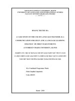 (Luận văn thạc sĩ) a case study on the use of language transfer as a communication strategy and a language learning strategy by first year students at foreign trade university, hanoi 