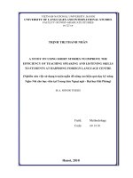 (Luận văn thạc sĩ) a study on using short stories to improve the effeciency of teaching speaking and listening skills to students at haiphong foreign language centre 