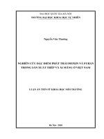 (Luận án tiến sĩ) nghiên cứu đặc điểm phát thải dioxin và furan trong sản xuất thép và xi măng ở việt nam  