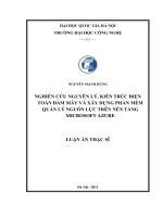 (Luận văn thạc sĩ) nghiên cứu nguyên lý, kiến thức điện toán đám mây và xây dựng phần mềm quản lý nguồn lực trên nền tảng microsoft azure  