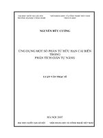 (Luận văn thạc sĩ) ứng dụng một số phần tử hữu hạn cải biên trong phân tích giàn tự nâng 