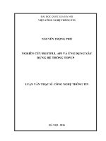 (Luận văn thạc sĩ) nghiên cứu restful api và ứng dụng xây dựng hệ thống TOPUP 