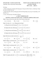 Nội dung ôn tập học kì 1 toán 11 năm 2020 – 2021 trường THPT trần phú – hà nội 