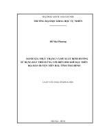 (Luận văn thạc sĩ) đánh giá thực trạng và đề xuất định hướng sử dụng đất thích ứng với biến đổi khí hậu trên địa bàn huyện tiền hải, tỉnh thái bình   