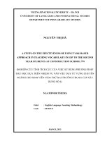 (Luận văn thạc sĩ) a study on the effectiveness of using task based approach in teaching vocabulary in ESP to the second year students at construction school n04 