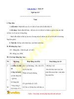 Giáo án lớp 3 tuần 19 năm học 2019-2020