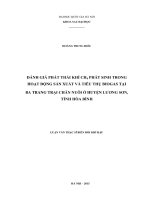 (Luận văn thạc sĩ) đánh giá phát thải khí CH4 phát sinh trong hoạt động sản xuất và tiêu thụ biogas tại ba trang trại chăn nuôi ở huyện lương sơn, tỉnh hòa bình   