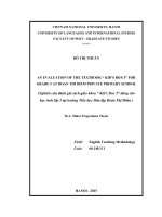 (Luận văn thạc sĩ) an evaluation of the textbook kid’s box 5 for grade 5 at doan thi diem private primary school 