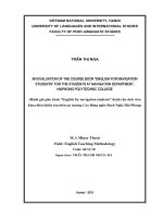 (Luận văn thạc sĩ) an evaluation of the course book english for navigation students for the students at navigation department, haiphong polytechnic college 