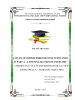 (Luận văn thạc sĩ) a study of dispreferred second turns used in part a – listening section of TOEFL PBT    m a thesis 